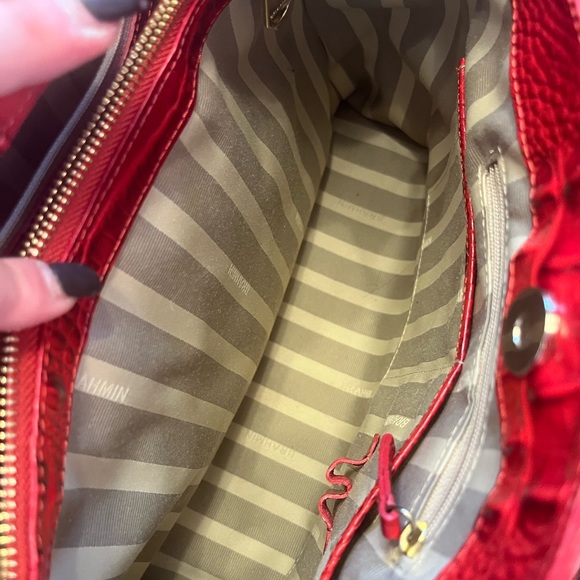 ***LAST CHANCE*** Brahmin HTF EUC Joan Tote in Scarlet Lusanne BAG ONLY!! - Picture 11 of 12